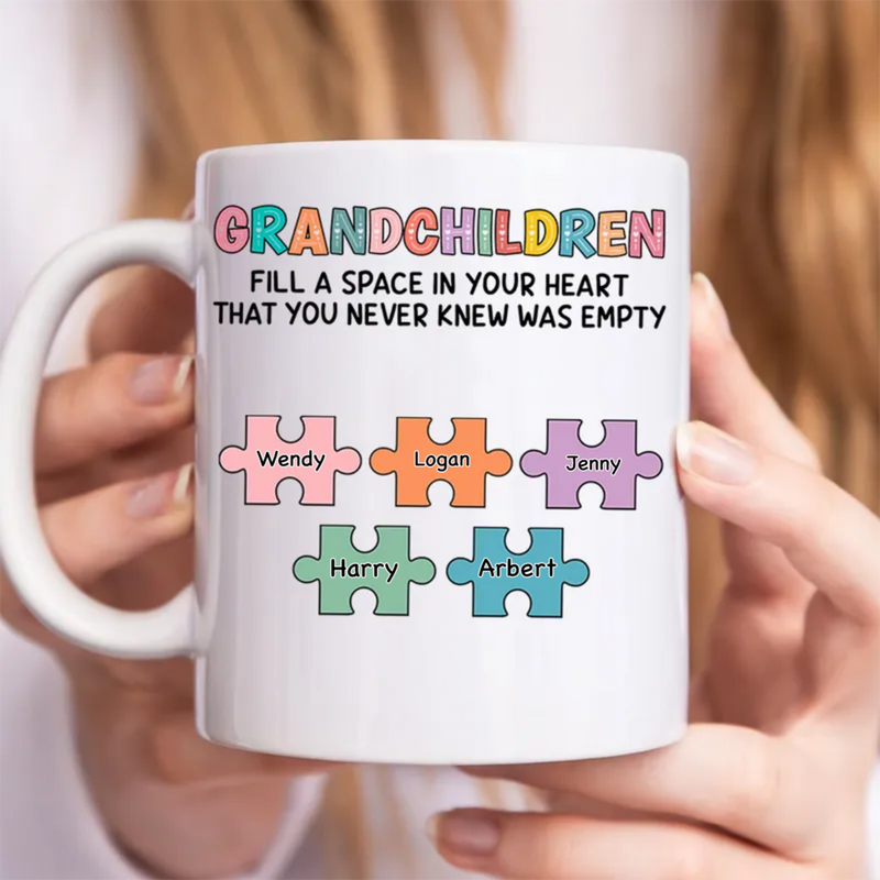 Family - Grandchildren Fill A Space In Your Heart  - Personalized Mug