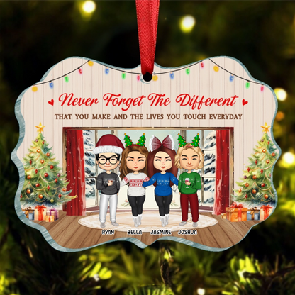 Work Made Us Colleagues - Christmas Gift For Co-worker and BFF - Personalized Custom Acrylic Ornament