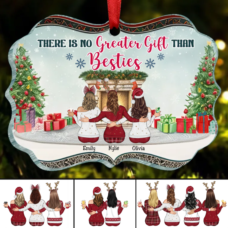 Besties - There Is No Greater Gift Than Friendship - Personalized Acrylic Ornament