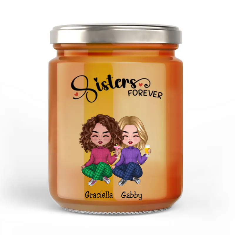 Sisters - Sisters Forever - Personalize Mason Jar