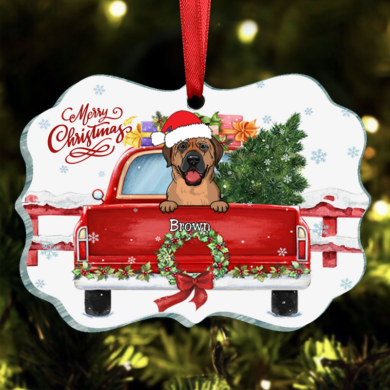 Dog Lovers - Merry Christmas - Personalized Transparent Ornament
