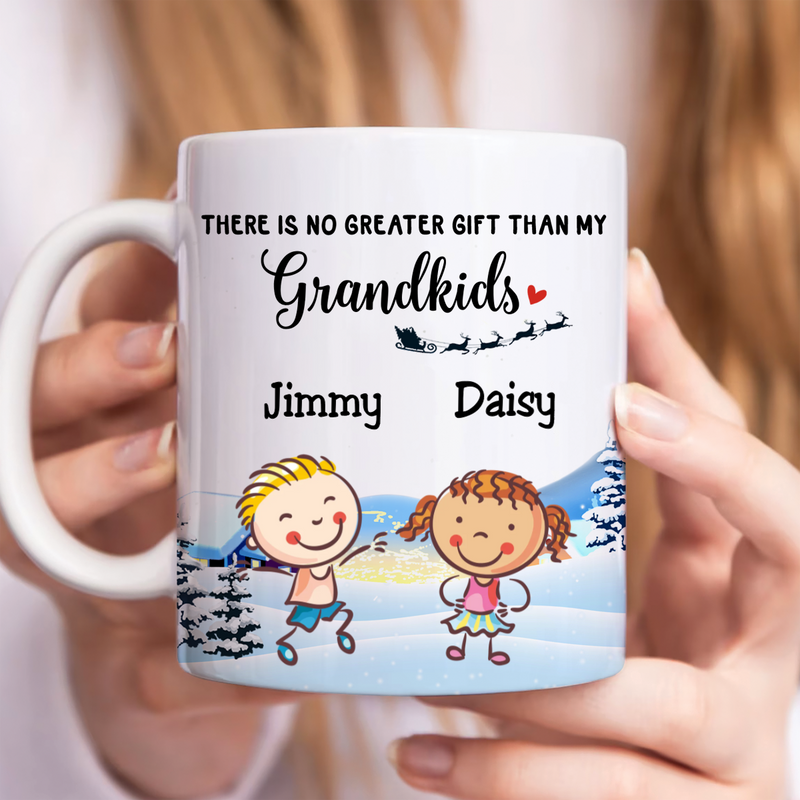 Grandkids - There Is No Greater Gift Than My Grandkids - Personalized Mug