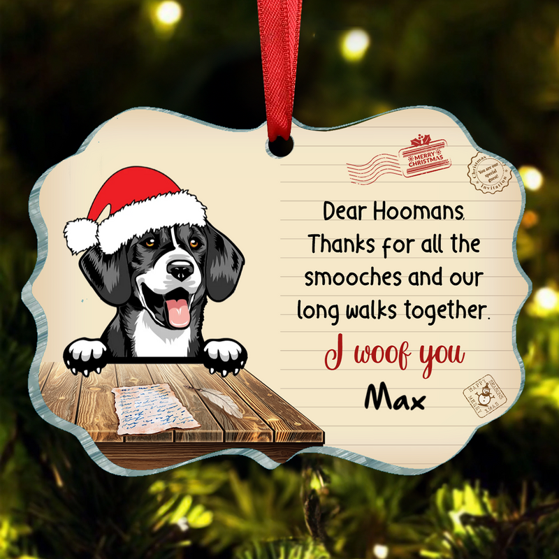 Dog Lovers - Note From Dog - Personalized Christmas Ornament