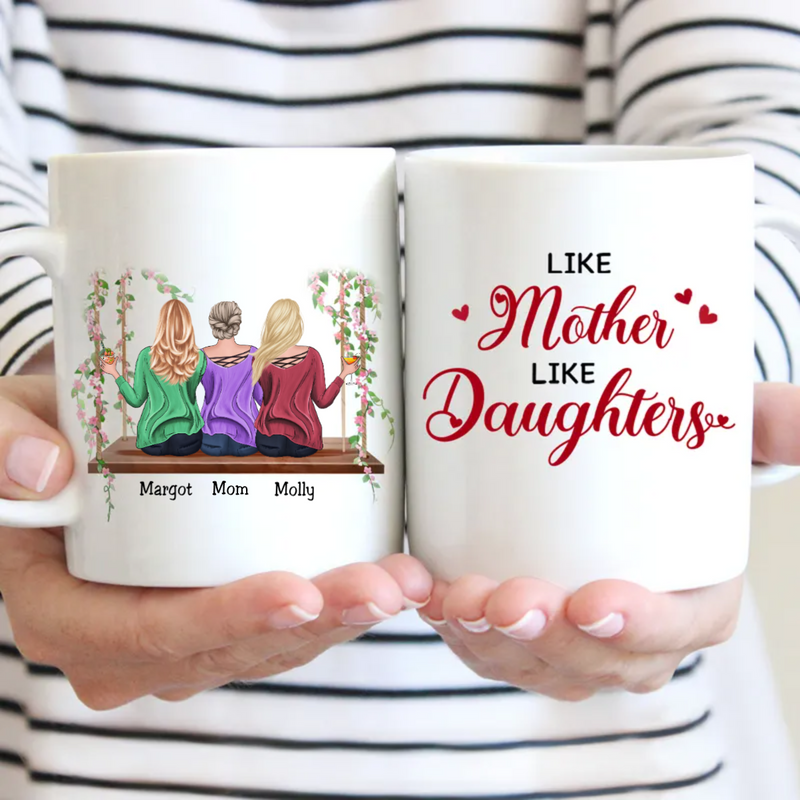 Family -   Like Mother Like Daughters - Personalized Mugs