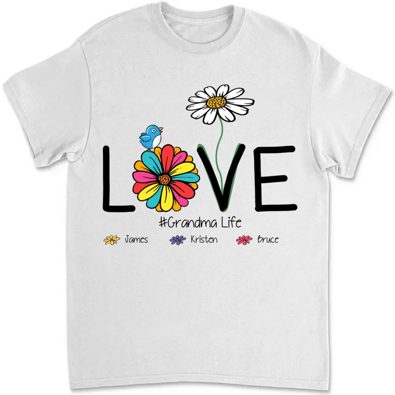 Family - Love Grandma Life - Personalized T-shirt