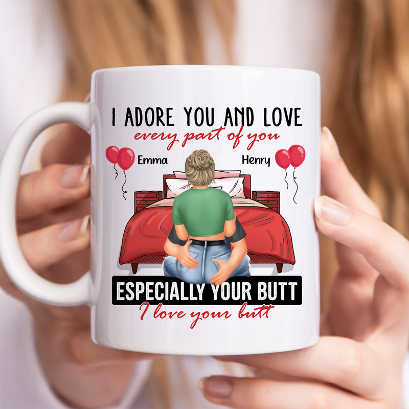 Couple - I Adore You And Love Every Part Of You - Personalized Mug
