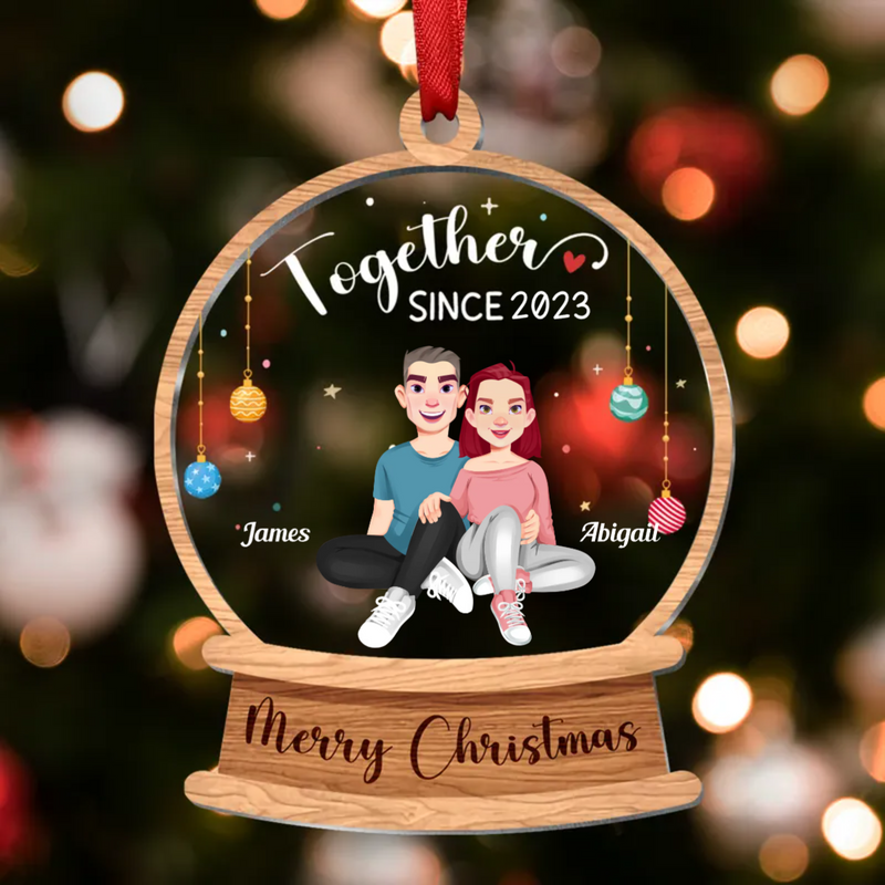 Couple - Together Since - Personalized Acrylic Ornament (ver. 2)
