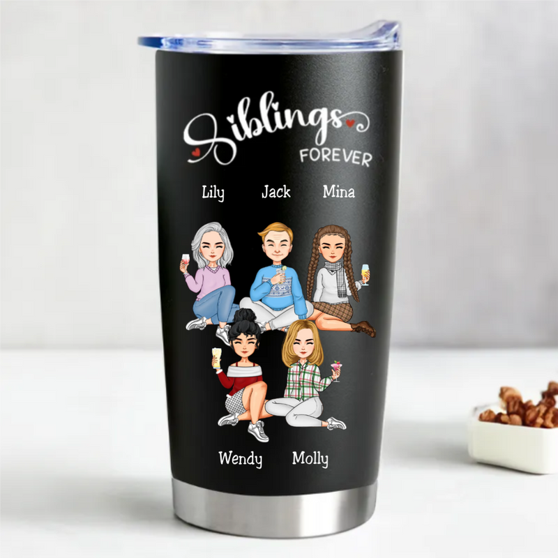 20oz Family - Siblings Forever - Personalized Tumbler (II)