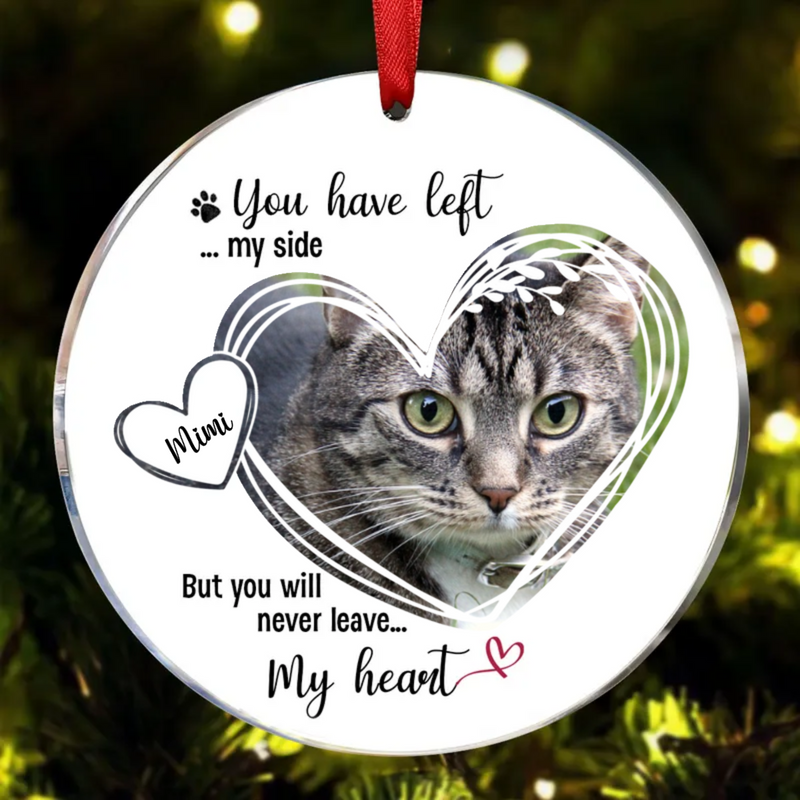 Pet Lovers - Dog Cat Memorial - Personalized Circle Ornament