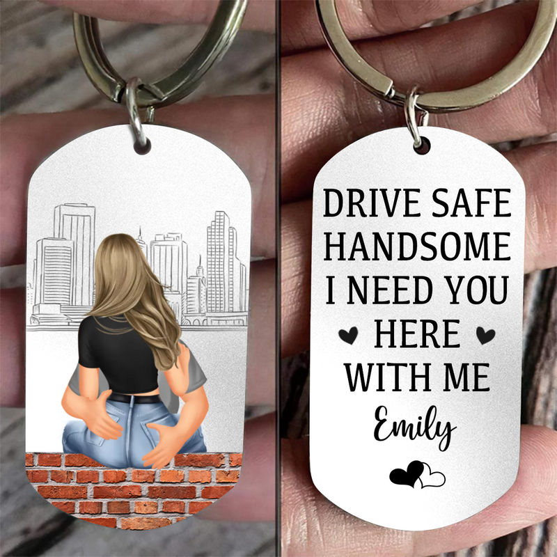 Couple - Drive Safe - Personalized Keychain (TB)