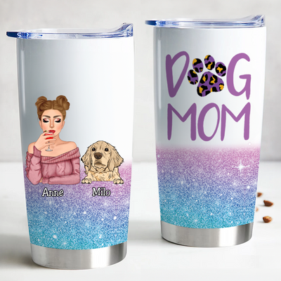 Girl & Dogs - Dog Mom - Personalized Tumbler - Makezbright Gifts