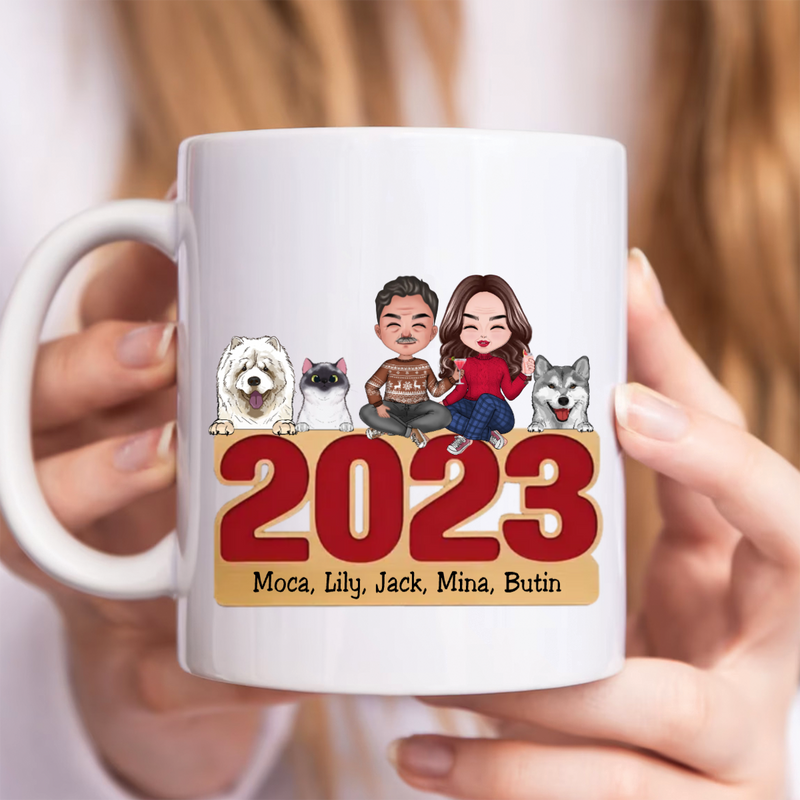Pet Lovers - Happy Howlidays With All Our Love - Personalized Mug (LH)