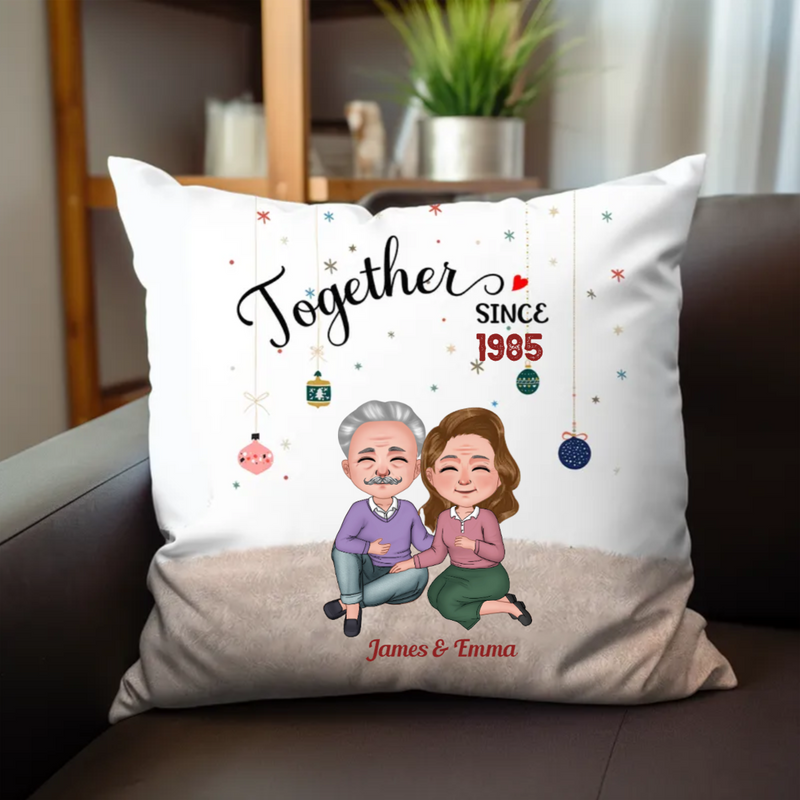 Couple - Together Since New Version - Personalized Pillow - Christmas Gift Anniversary Gift For Couples, Husband, Wife