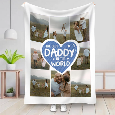 Father's Day - The Best Daddy In The World - Personalized Blanket