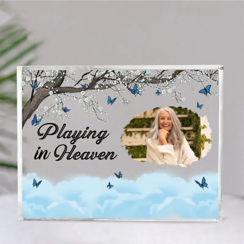 Family - Fishing In Heaven - Personalized Acrylic Plaque (HJ)