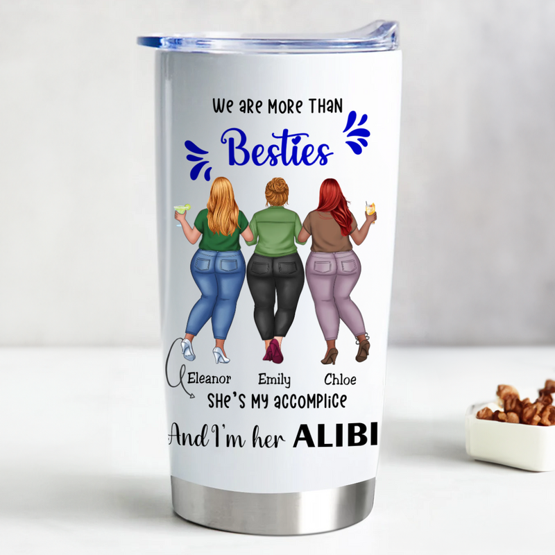 Besties - We Are More Than Besties - Personalized Acrylic Insulated Tumbler