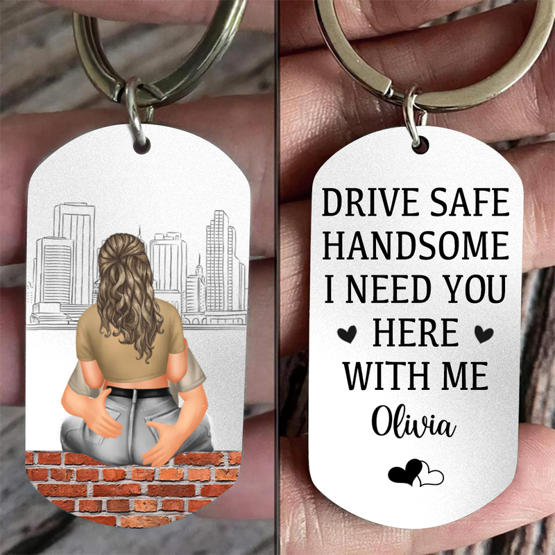 Couple - Drive Safe - Personalized Keychain (TB)