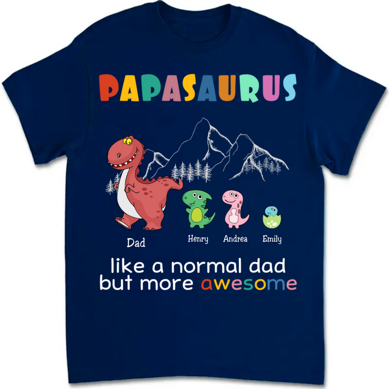 Family - Papasaurus - Personalized T-Shirt