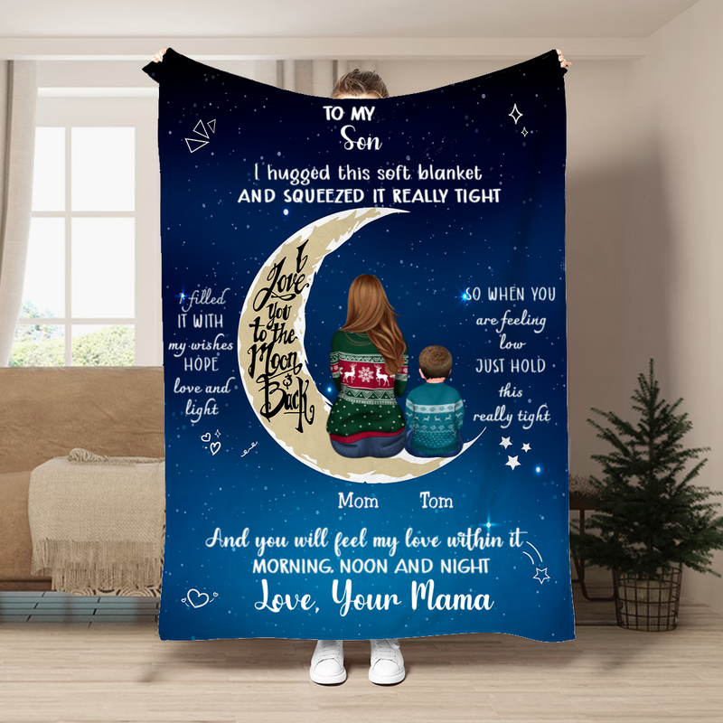 Mother - To My Daughter I Love You To The Moon And Back - Personalized Blanket (HN)