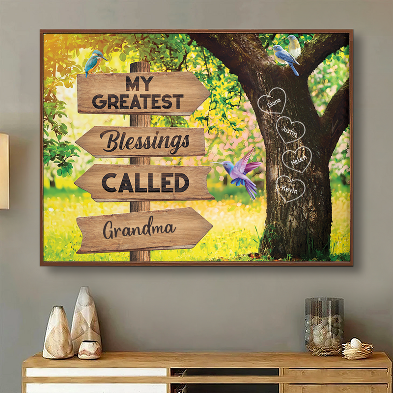 Grandma - My Greatest Blessings Called Grandma - Personalized Poster