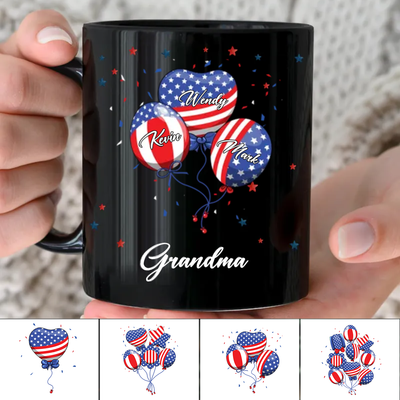 Grandma - Grandma Auntie Mom Little Balloon Kids - Personalized Mug (BL)