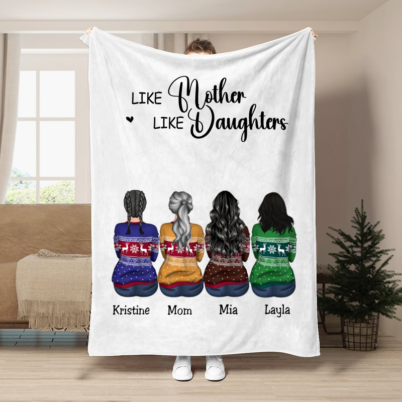 Mother - Like Mother Like Daughters - Personalized Blanket (BU)