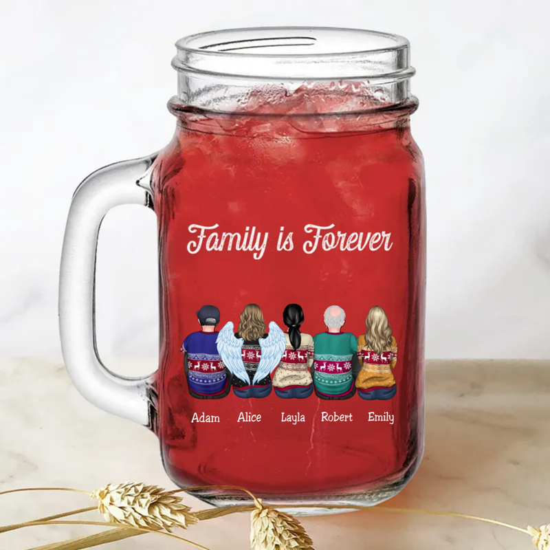 Family - Family Is Forever - Personalize Drinking Jar (TB)