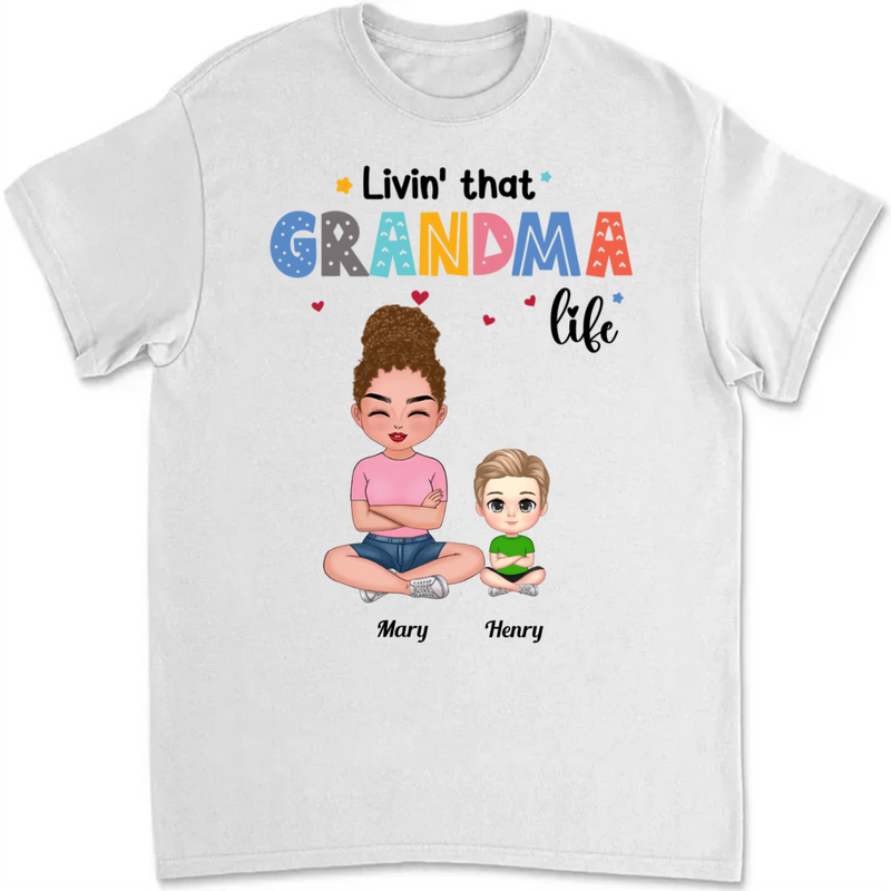 Family - Livin‘ That Grandma Life - Personalized T-shirt