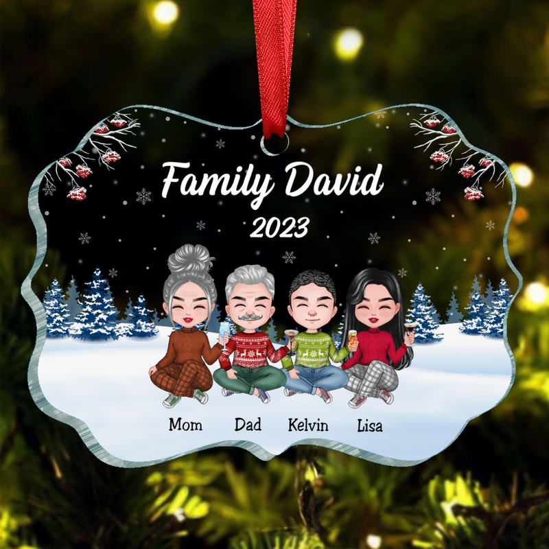 Family - Family Is Forever – Personalized Acrylic Ornament (BU)