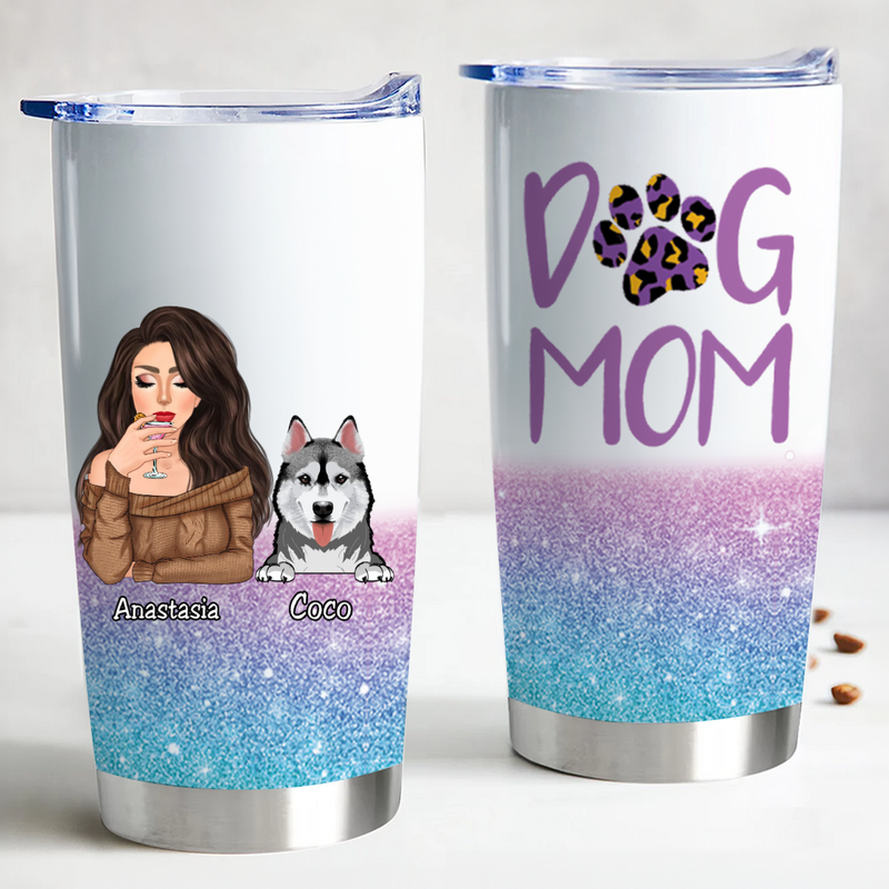 Girl & Dogs - Dog Mom - Personalized Tumbler