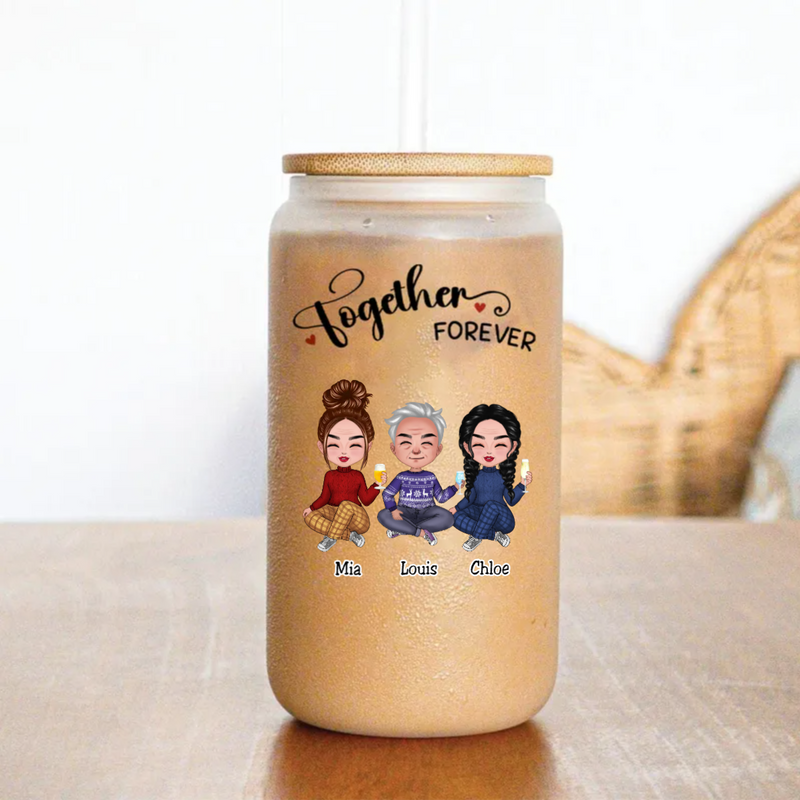 Friends - Together Forever - Personalize Glass Can (AA)