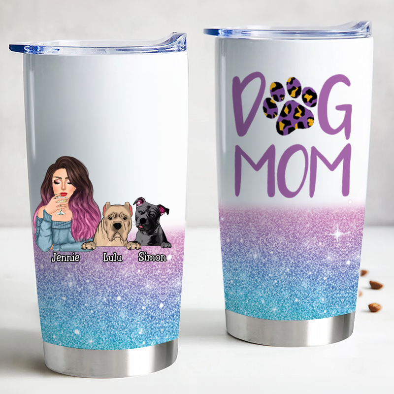 Girl & Dogs - Dog Mom - Personalized Tumbler