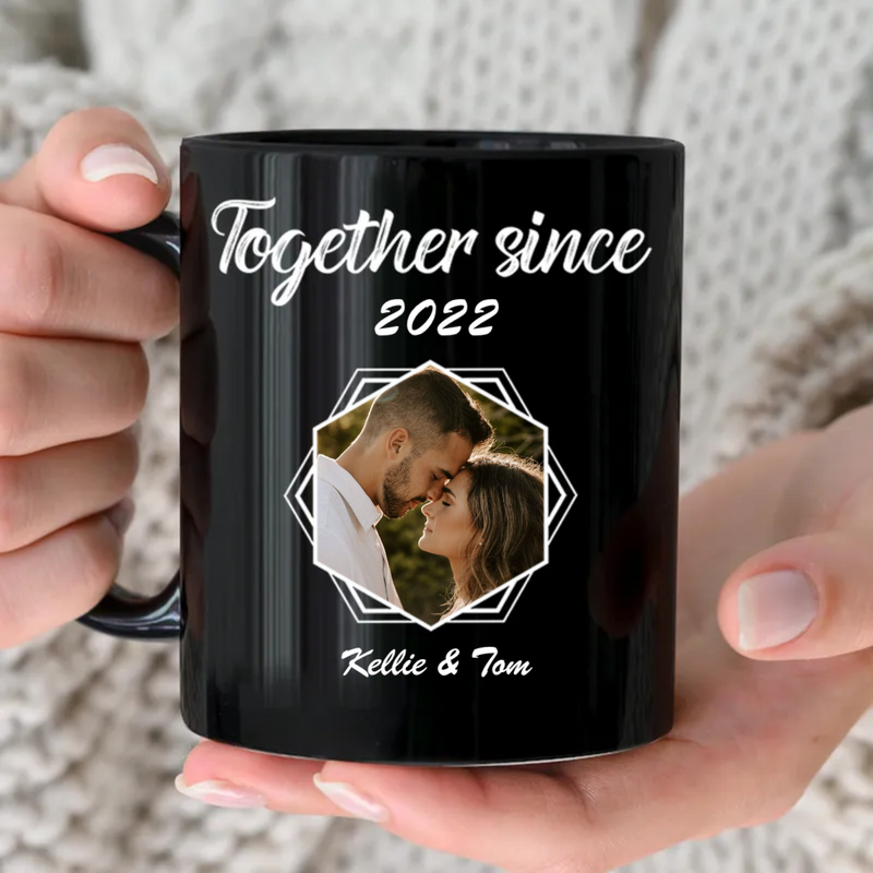 Couple - Together Since - Personalized Black Mug