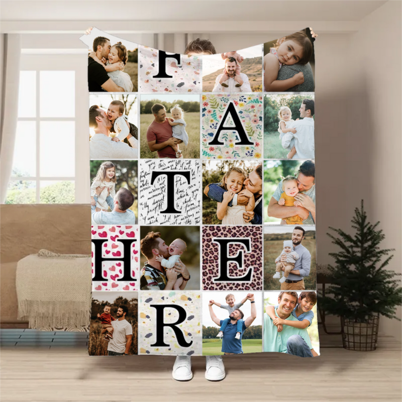Family - Family Photo Collage - Personalized Blanket (HJ)