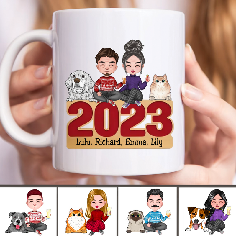 Pet Lovers - Happy Howlidays With All Our Love - Personalized Mug (LH)