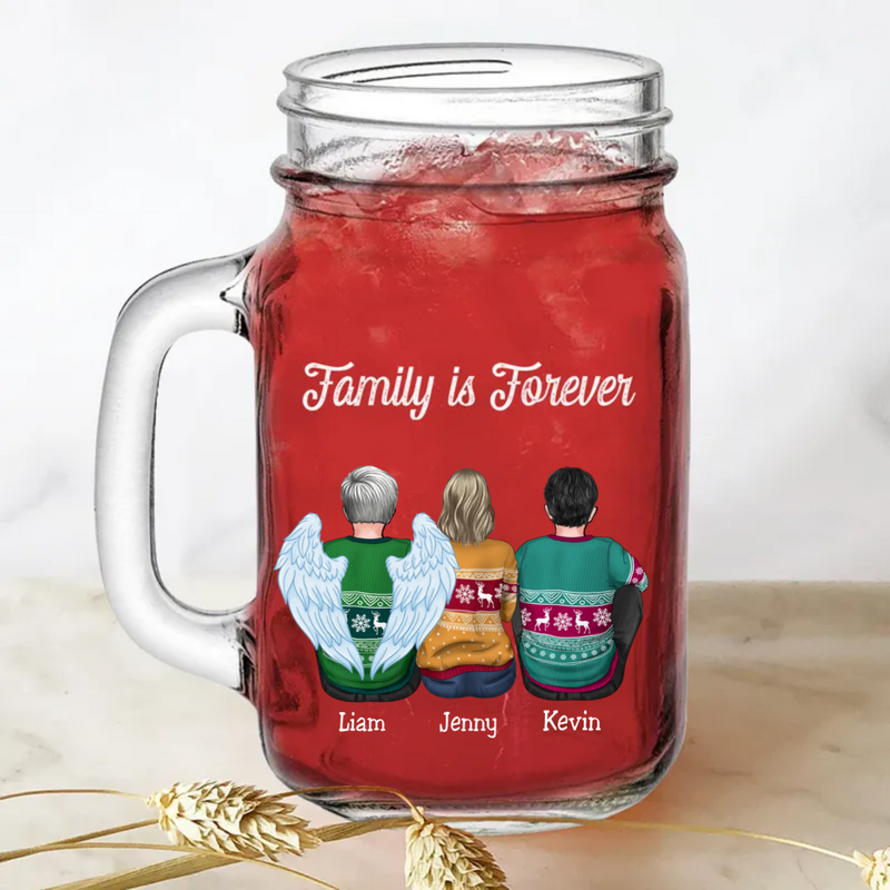 Family - Family Is Forever - Personalize Drinking Jar (TB)
