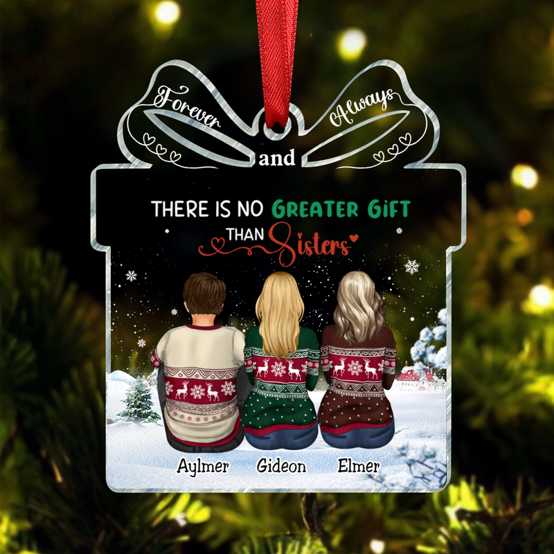 Besties - Our Friendship is a True Blessing to me - Personalized Transparent Ornament (V2)