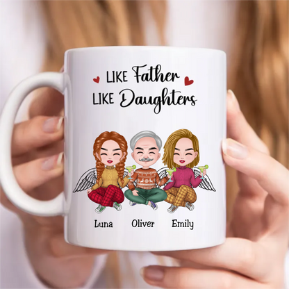 Father's Day - Like Father Like Daughters - Personalized Mug