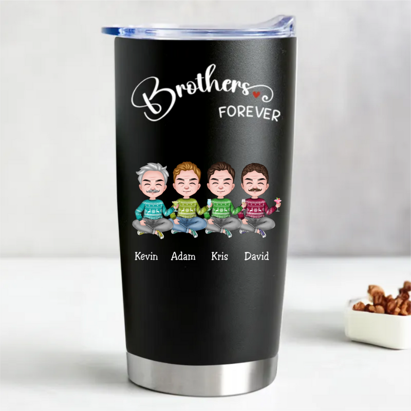 20oz Forever Brothers - Personalized Steel Tumbler (BL)