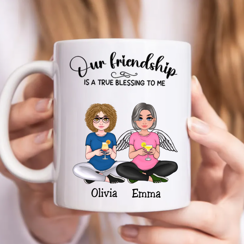 Besties - Our Friendship Is A True Blessing To Me - Personalized Mug (NM)