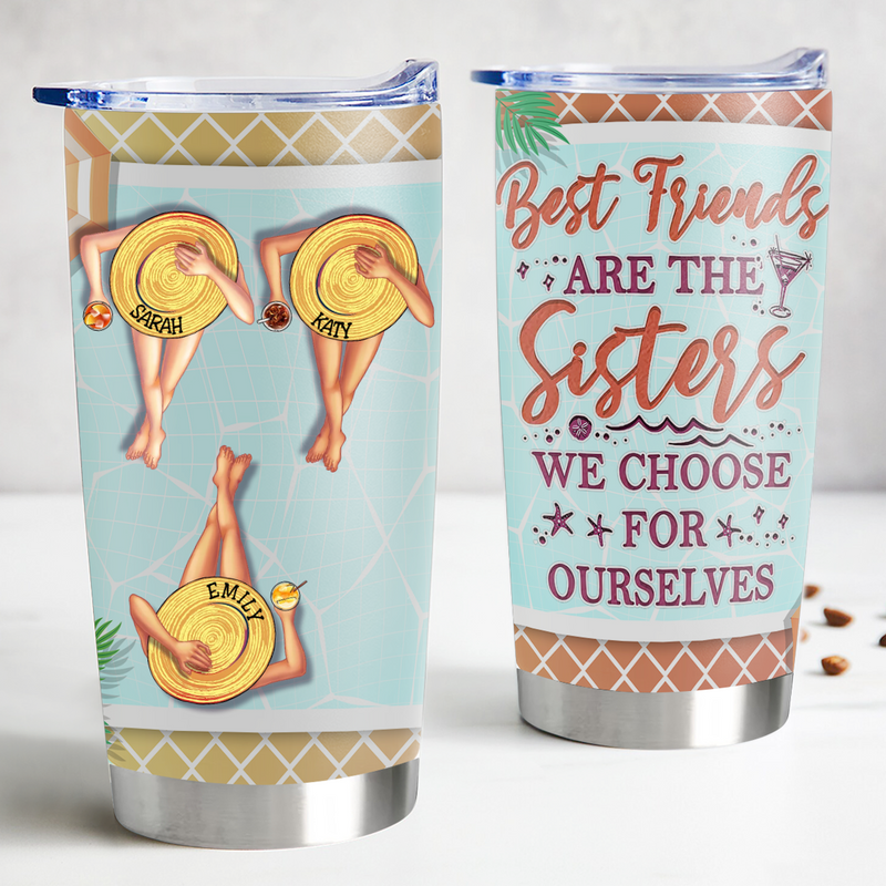 Besties 20oz Personalized Tumbler - Stay Refreshed On-The-Go