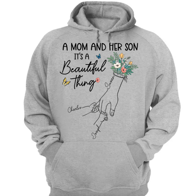 Mother - A Mom And Her Children - Personalized Custom Unisex T-shirt, Sweatshirt (HJ)