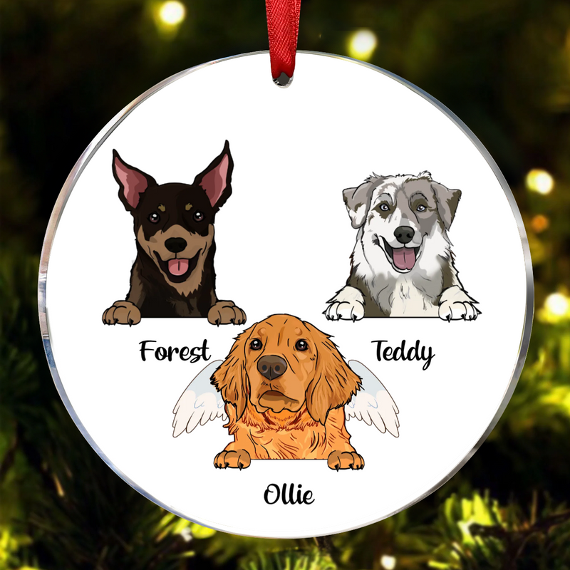 Dog Lovers - Dog Christmas - Personalized Circle Ornament