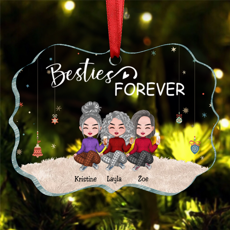 Besties - Besties Forever – Personalized Acrylic Ornament (TT)