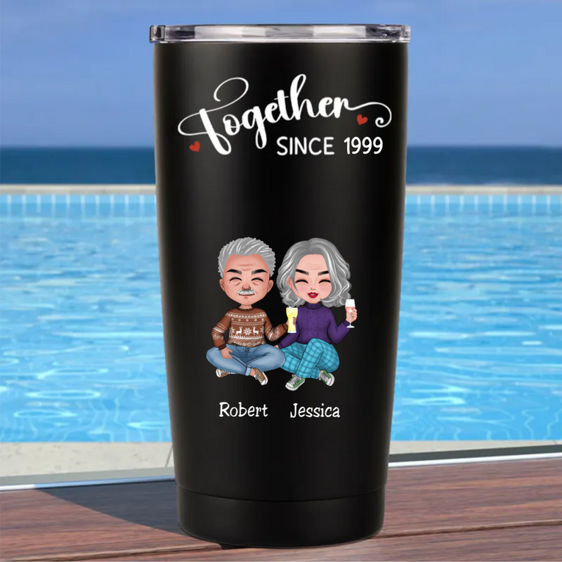 Together Since Personalized Stainless Steel Tumbler - Double Wall Insulated (BL)