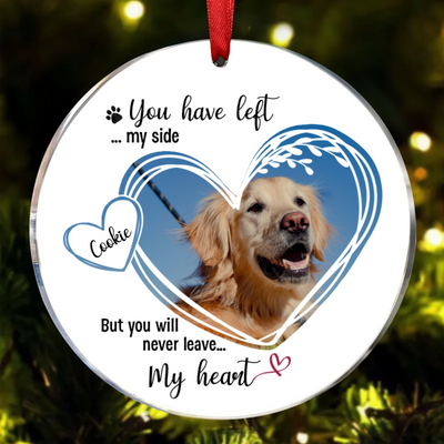 Pet Lovers - Dog Cat Memorial - Personalized Circle Ornament