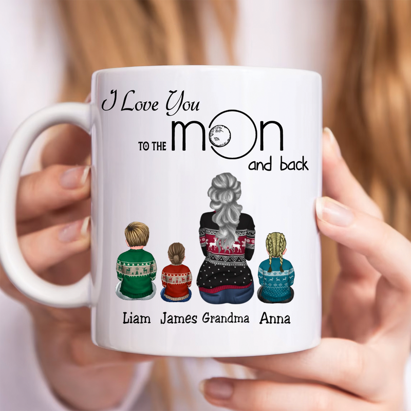 Grandma - I Love You To The Moon And Back - Personalized Mug (NM)