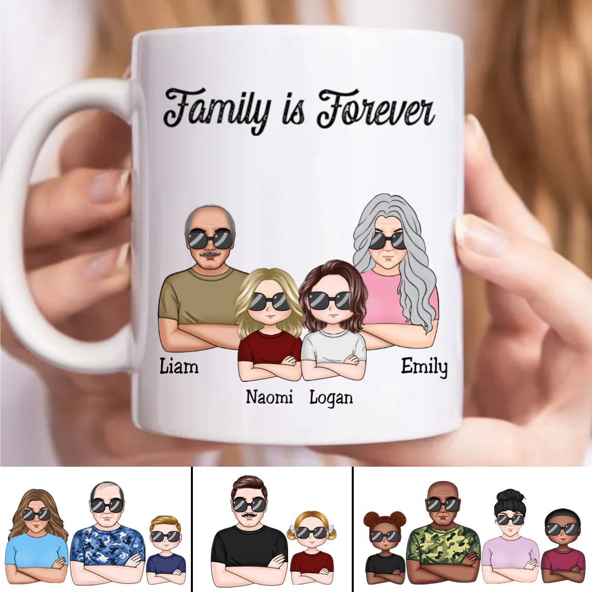 Discover Family - Family Is Forever - Personalized Mug