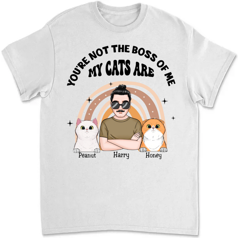 Cat Lovers - The Boss Of Me - Personalized T-Shirt