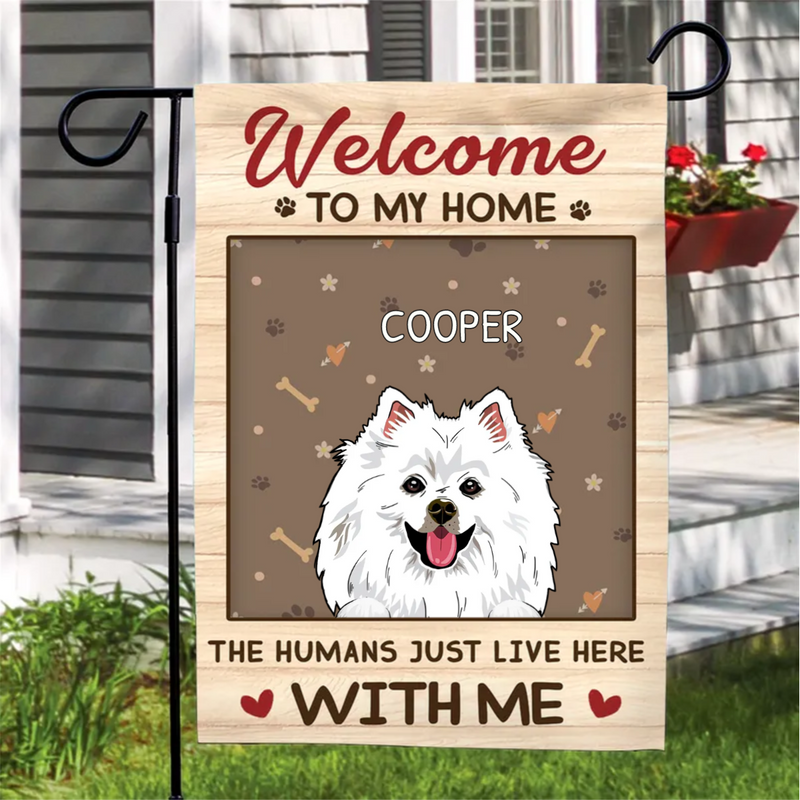 Dog Lovers - Welcome To Our Home  - Personalized Flag